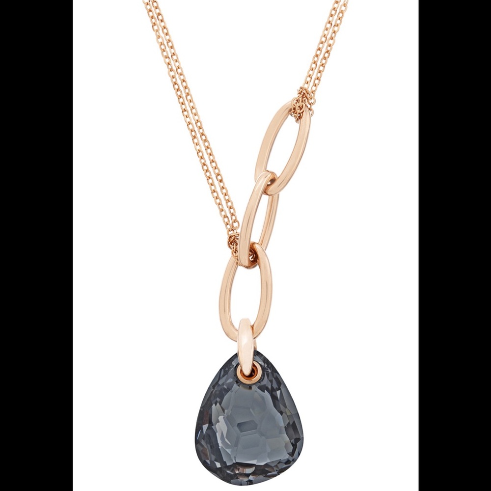 Swarovski Crystal Pendant Necklace In Rose Gold
